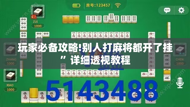 玩家必备攻略!别人打麻将都开了挂	”详细透视教程