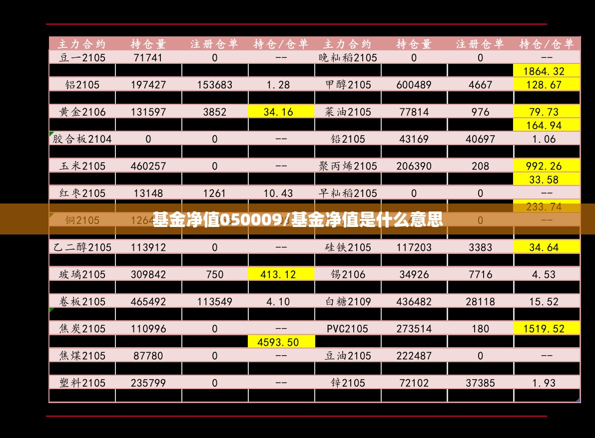 基金净值050009/基金净值是什么意思