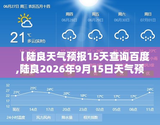 【陆良天气预报15天查询百度,陆良2026年9月15日天气预报】 【陆良天气预报15天查询百度,陆良2026年9月15日天气预报】