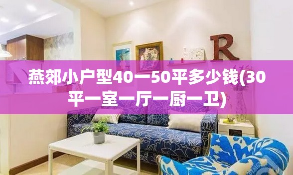 燕郊小户型40一50平多少钱(30平一室一厅一厨一卫)