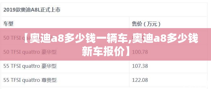 【奥迪a8多少钱一辆车,奥迪a8多少钱新车报价】 【奥迪a8多少钱一辆车,奥迪a8多少钱新车报价】