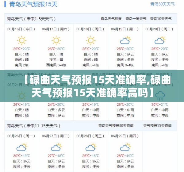 【碌曲天气预报15天准确率,碌曲天气预报15天准确率高吗】