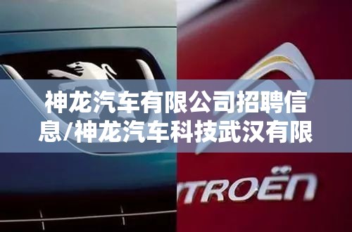 神龙汽车有限公司招聘信息/神龙汽车科技武汉有限公司招聘