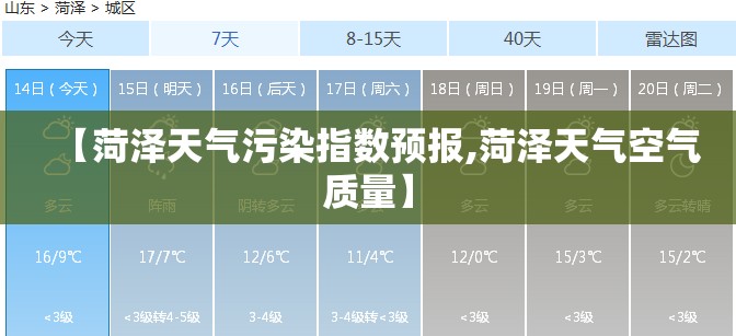【菏泽天气污染指数预报,菏泽天气空气质量】 【菏泽天气污染指数预报,菏泽天气空气质量】