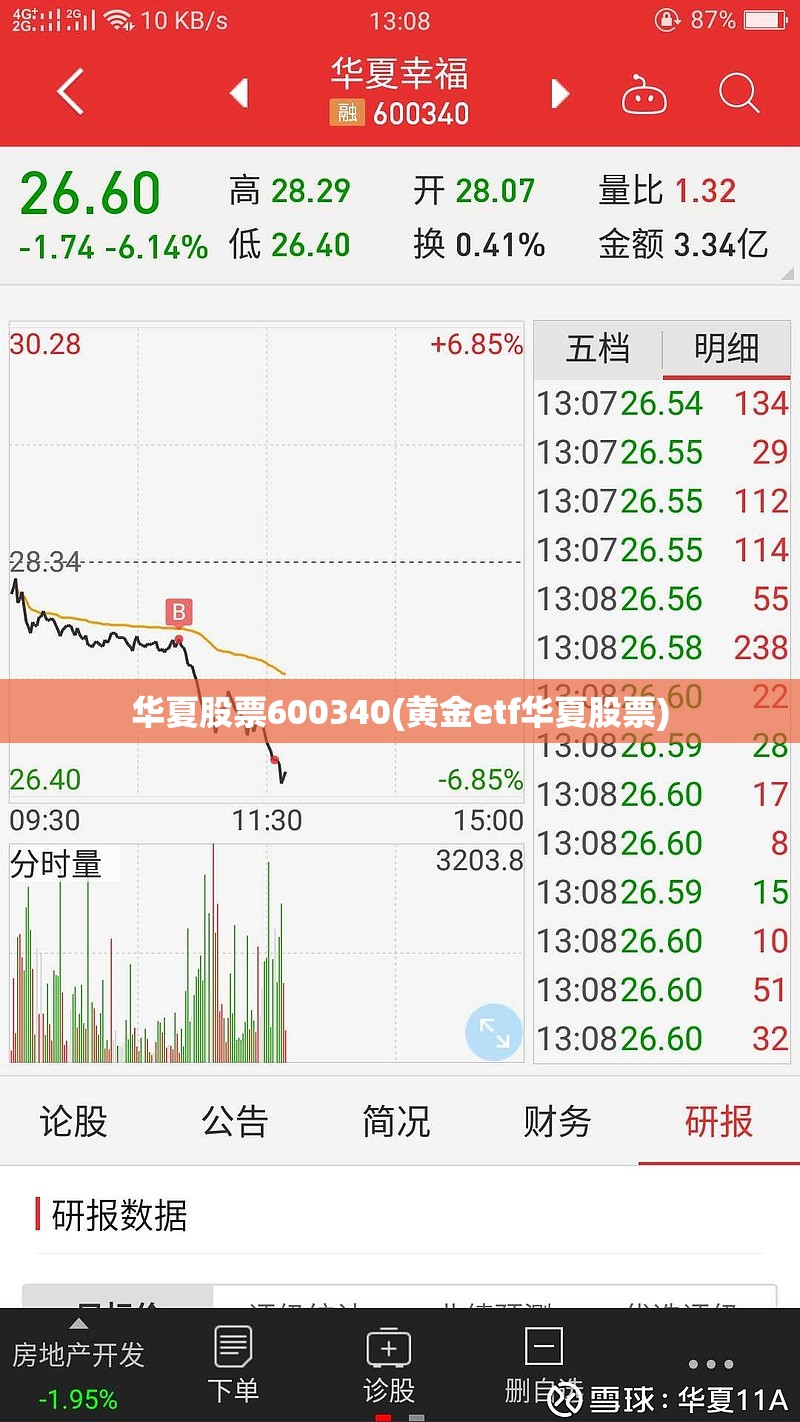华夏股票600340(黄金etf华夏股票)