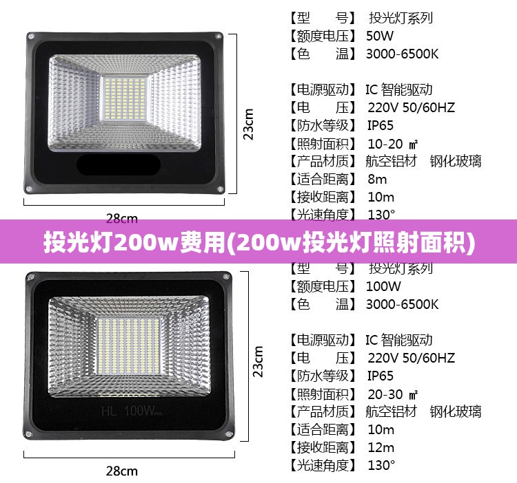 投光灯200w费用(200w投光灯照射面积) 投光灯200w费用(200w投光灯照射面积)