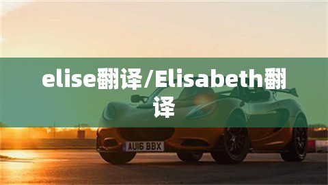 elise翻译/Elisabeth翻译 elise翻译/Elisabeth翻译