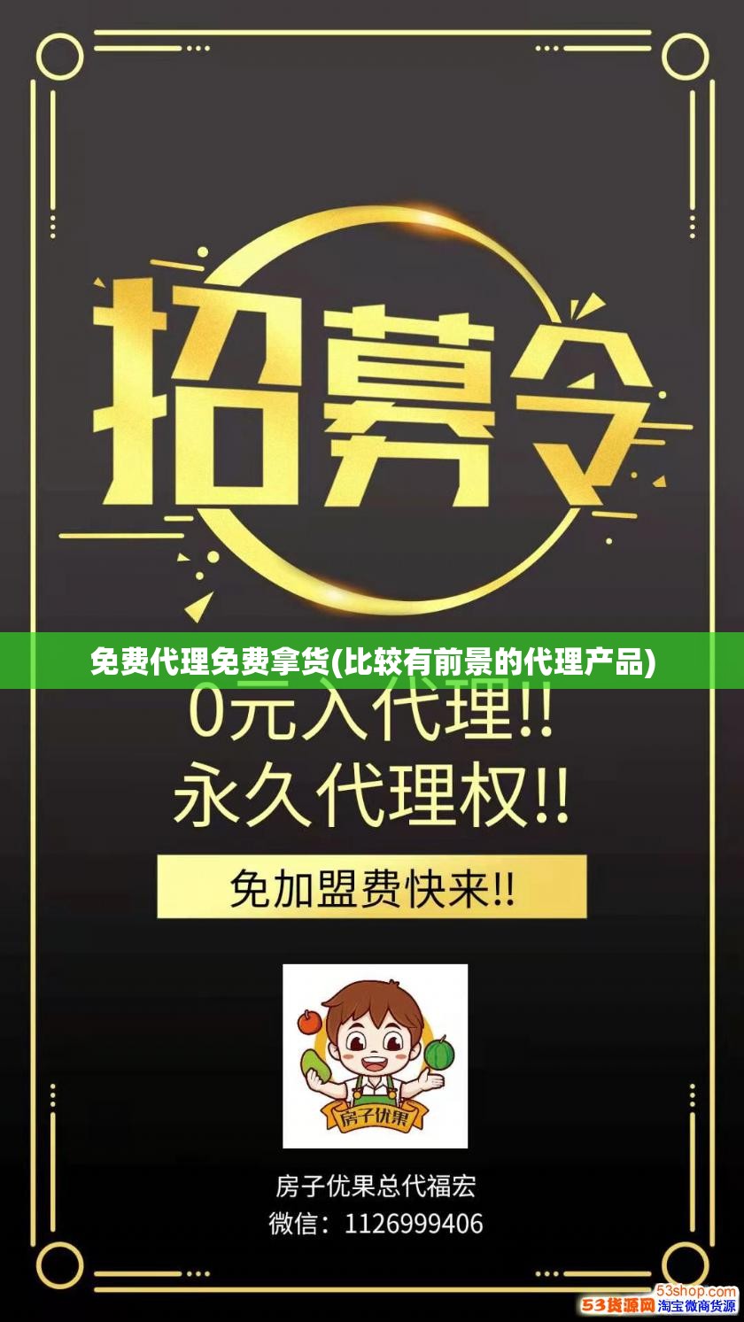 免费代理免费拿货(比较有前景的代理产品)