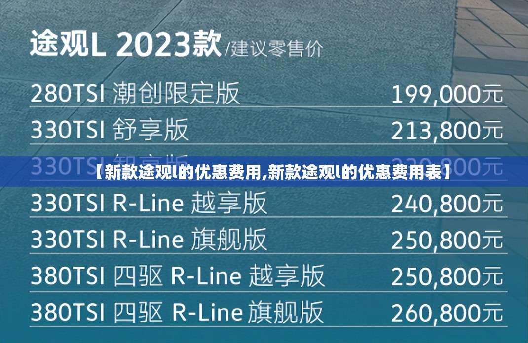 【新款途观l的优惠费用,新款途观l的优惠费用表】 【新款途观l的优惠费用,新款途观l的优惠费用表】
