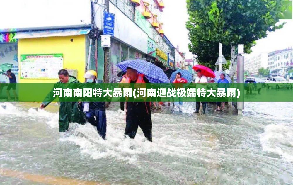 河南南阳特大暴雨(河南迎战极端特大暴雨) 河南南阳特大暴雨(河南迎战极端特大暴雨)