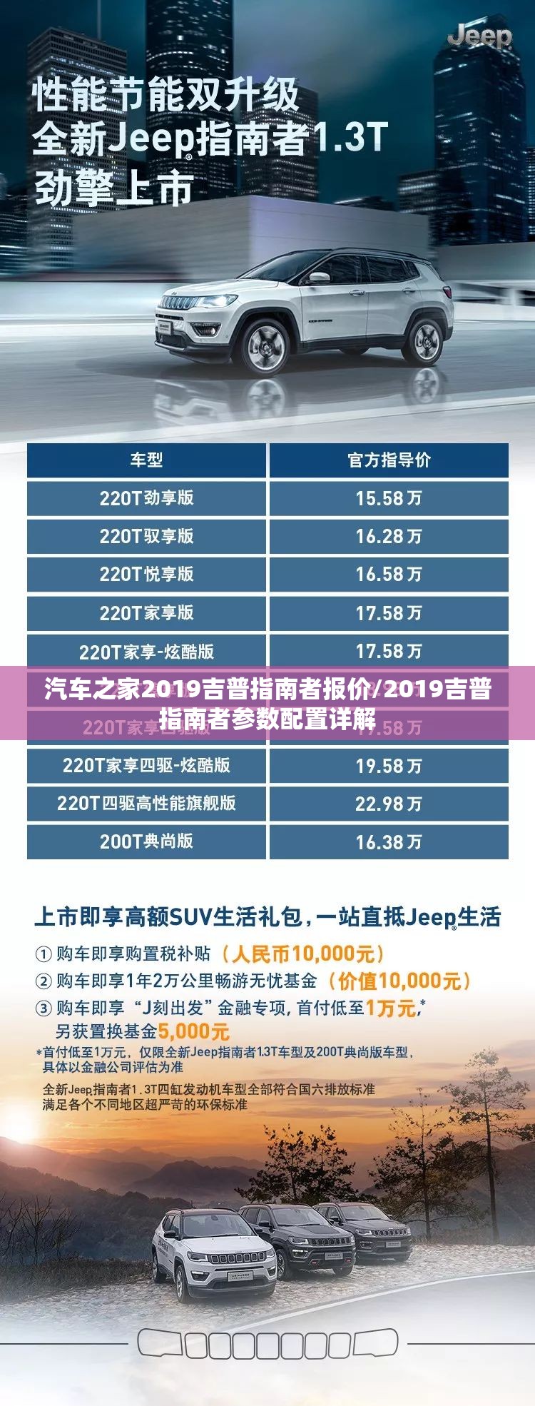 汽车之家2019吉普指南者报价/2019吉普指南者参数配置详解