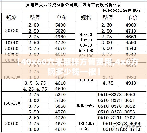【40x60六米镀锌方管费用,4x6方钢多少钱一根】 【40x60六米镀锌方管费用,4x6方钢多少钱一根】