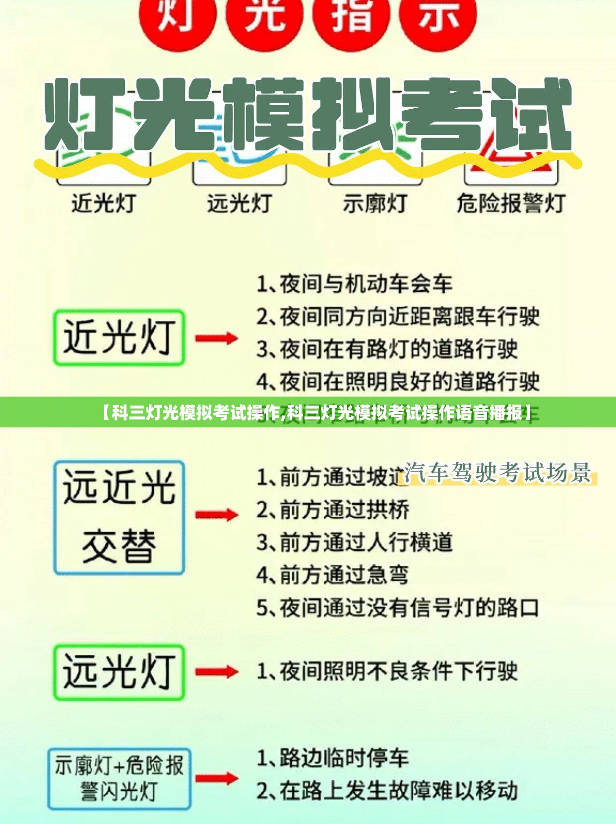 【科三灯光模拟考试操作,科三灯光模拟考试操作语音播报】 【科三灯光模拟考试操作,科三灯光模拟考试操作语音播报】