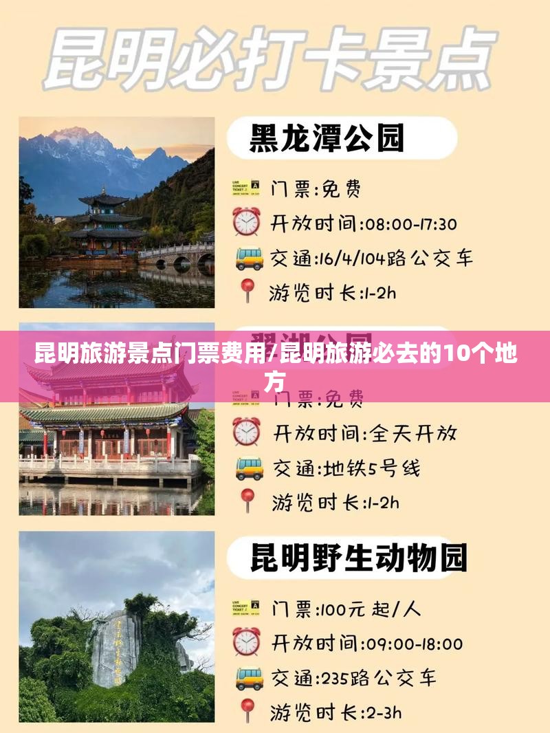 昆明旅游景点门票费用/昆明旅游必去的10个地方 昆明旅游景点门票费用/昆明旅游必去的10个地方