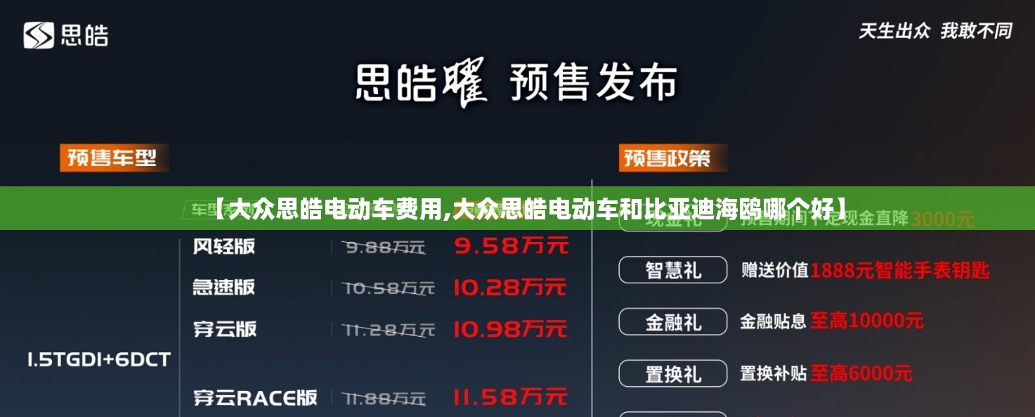 【大众思皓电动车费用,大众思皓电动车和比亚迪海鸥哪个好】
