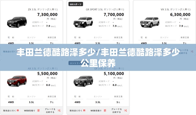 丰田兰德酷路泽多少/丰田兰德酷路泽多少公里保养
