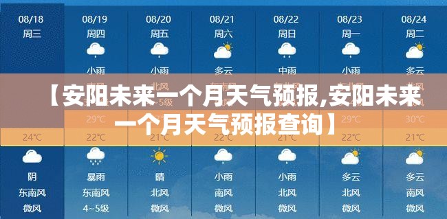 【安阳未来一个月天气预报,安阳未来一个月天气预报查询】