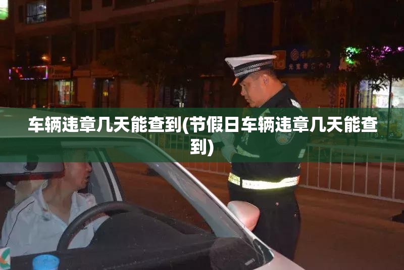 车辆违章几天能查到(节假日车辆违章几天能查到)
