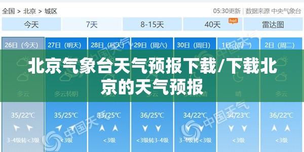 北京气象台天气预报下载/下载北京的天气预报