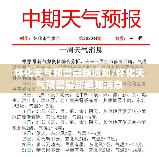 怀化天气预警最新通知/怀化天气预警最新通知消息