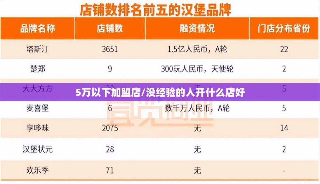 5万以下加盟店/没经验的人开什么店好 5万以下加盟店/没经验的人开什么店好