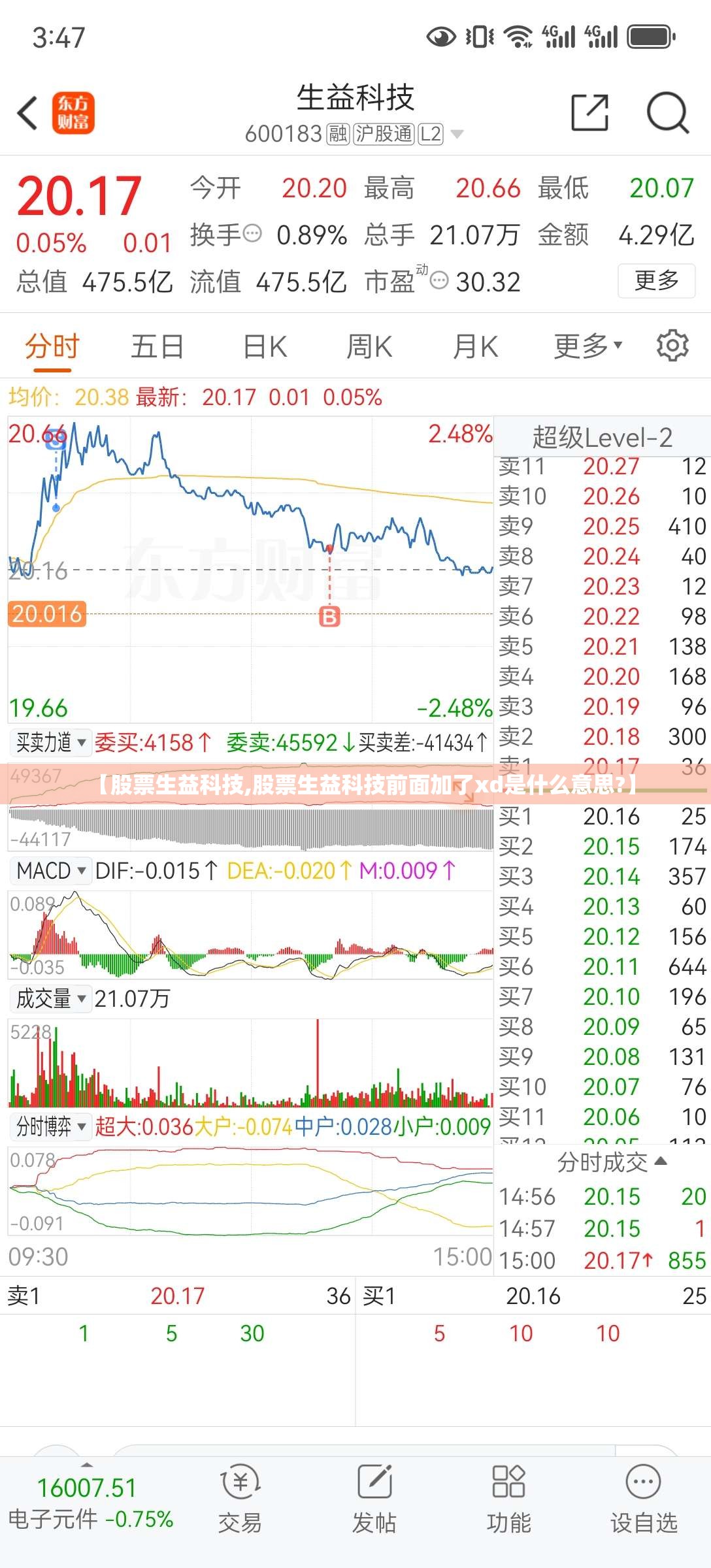 【股票生益科技,股票生益科技前面加了xd是什么意思?】