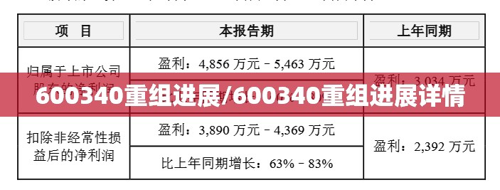 600340重组进展/600340重组进展详情