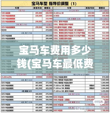 宝马车费用多少钱(宝马车最低费用多少) 宝马车费用多少钱(宝马车最低费用多少)
