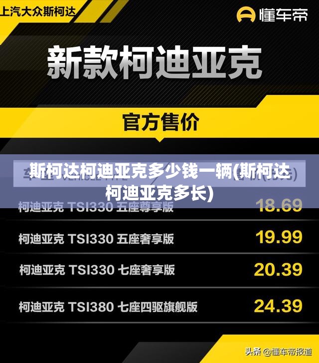 斯柯达柯迪亚克多少钱一辆(斯柯达柯迪亚克多长)