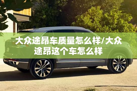 大众途昂车质量怎么样/大众途昂这个车怎么样
