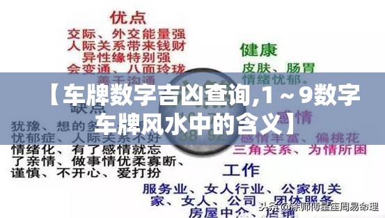 【车牌数字吉凶查询,1～9数字车牌风水中的含义】