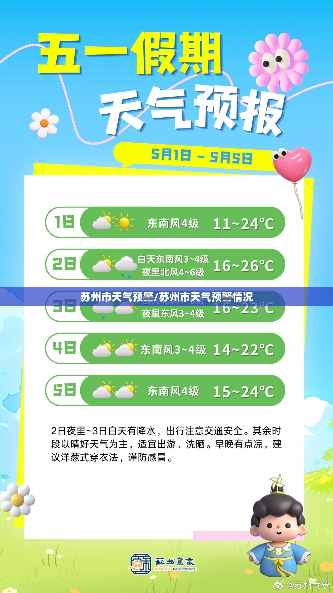 苏州市天气预警/苏州市天气预警情况
