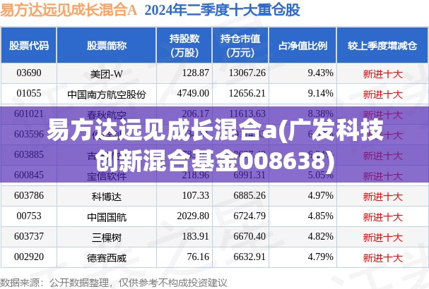 易方达远见成长混合a(广发科技创新混合基金008638) 易方达远见成长混合a(广发科技创新混合基金008638)