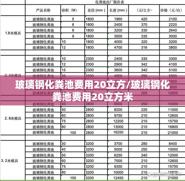 玻璃钢化粪池费用20立方/玻璃钢化粪池费用20立方米