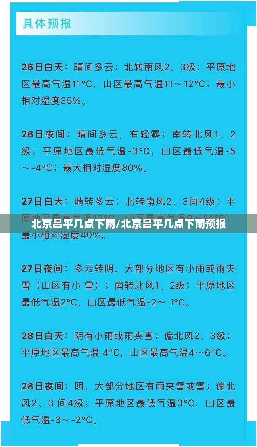 北京昌平几点下雨/北京昌平几点下雨预报 北京昌平几点下雨/北京昌平几点下雨预报