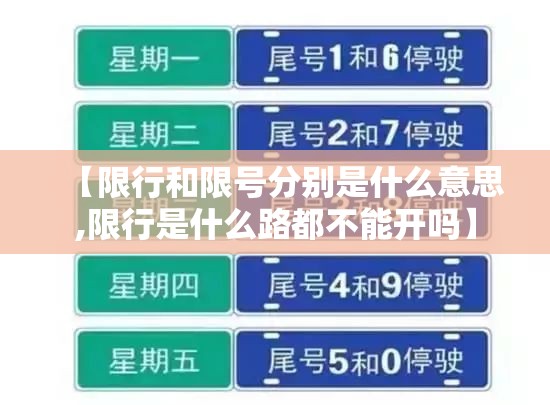 【限行和限号分别是什么意思,限行是什么路都不能开吗】 【限行和限号分别是什么意思,限行是什么路都不能开吗】