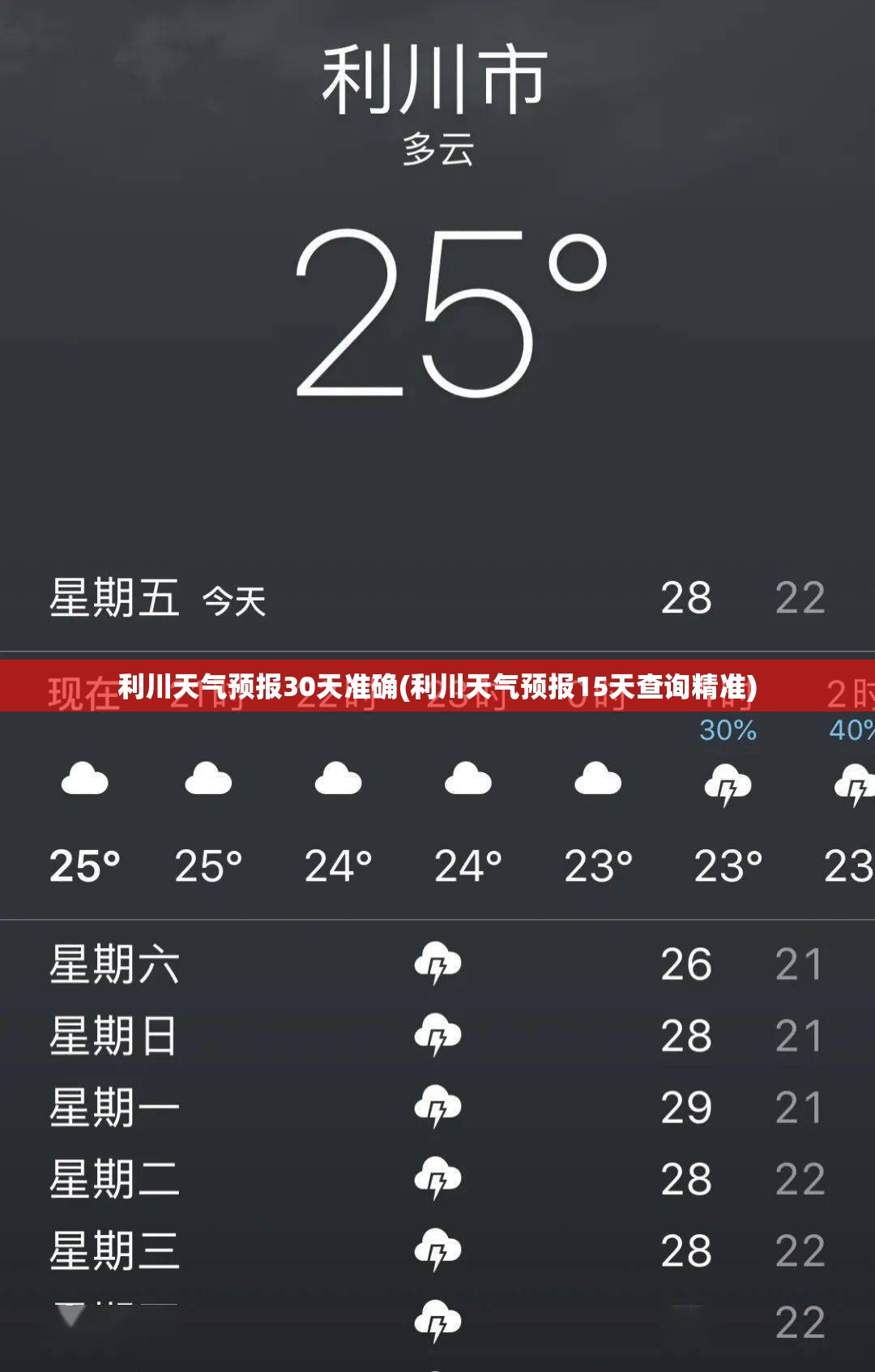 利川天气预报30天准确(利川天气预报15天查询精准)