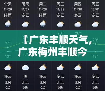【广东丰顺天气,广东梅州丰顺今天天气怎么样】