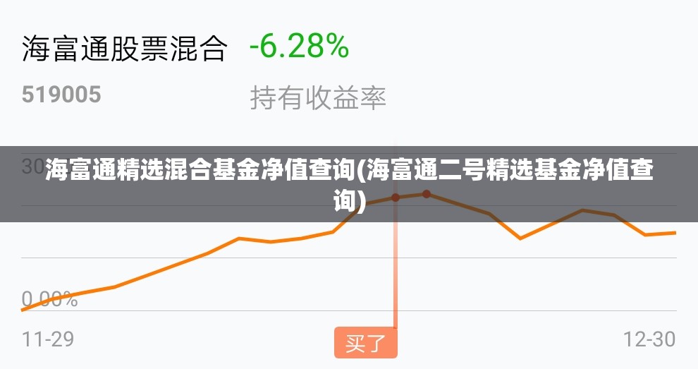 海富通精选混合基金净值查询(海富通二号精选基金净值查询)