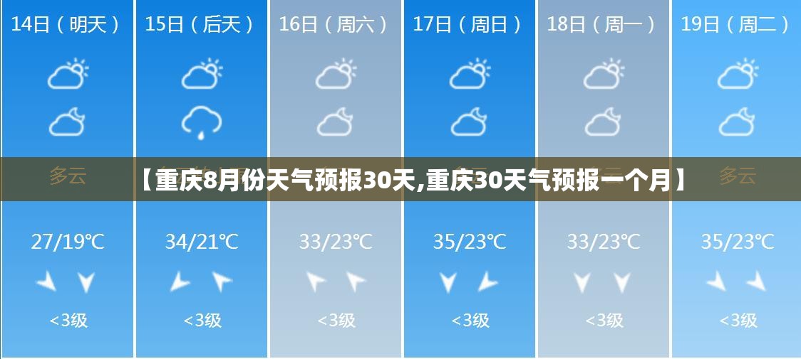 【重庆8月份天气预报30天,重庆30天气预报一个月】