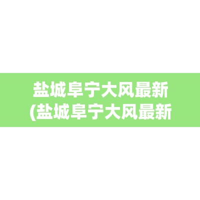 盐城阜宁大风最新(盐城阜宁大风最新情况) 盐城阜宁大风最新(盐城阜宁大风最新情况)