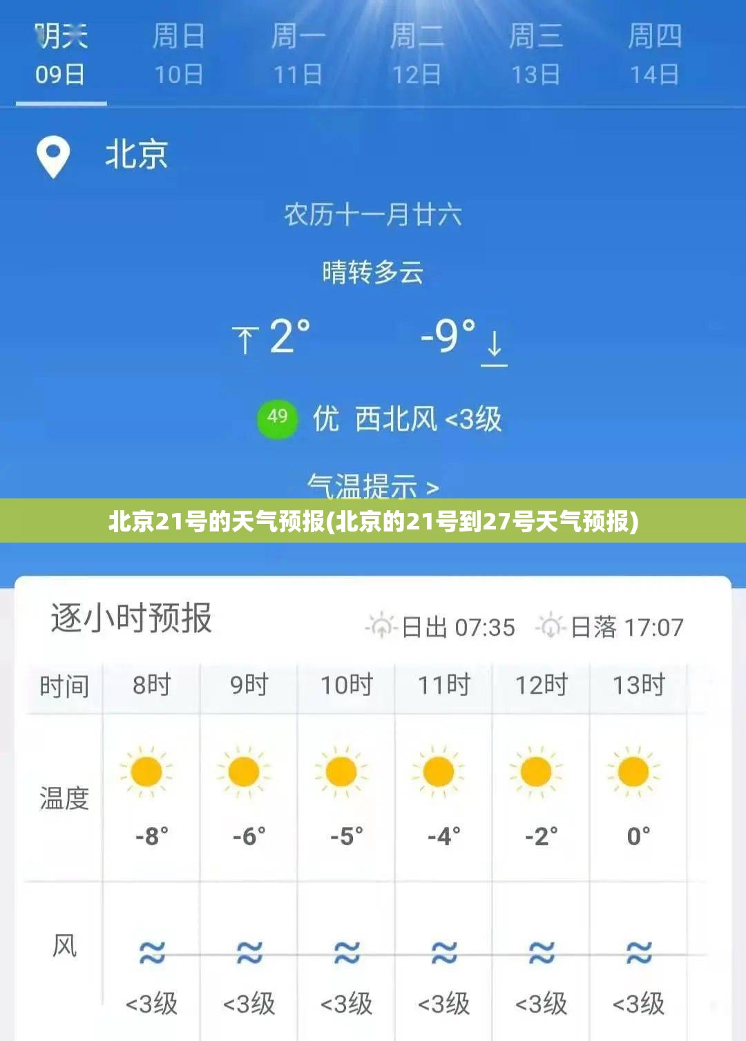 北京21号的天气预报(北京的21号到27号天气预报)