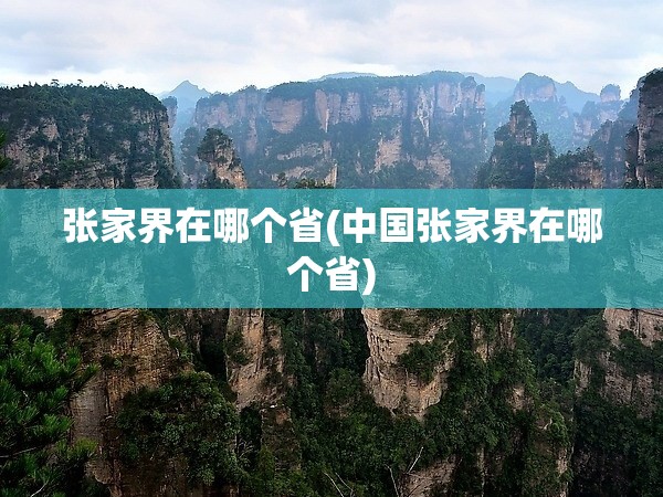 张家界在哪个省(中国张家界在哪个省) 张家界在哪个省(中国张家界在哪个省)
