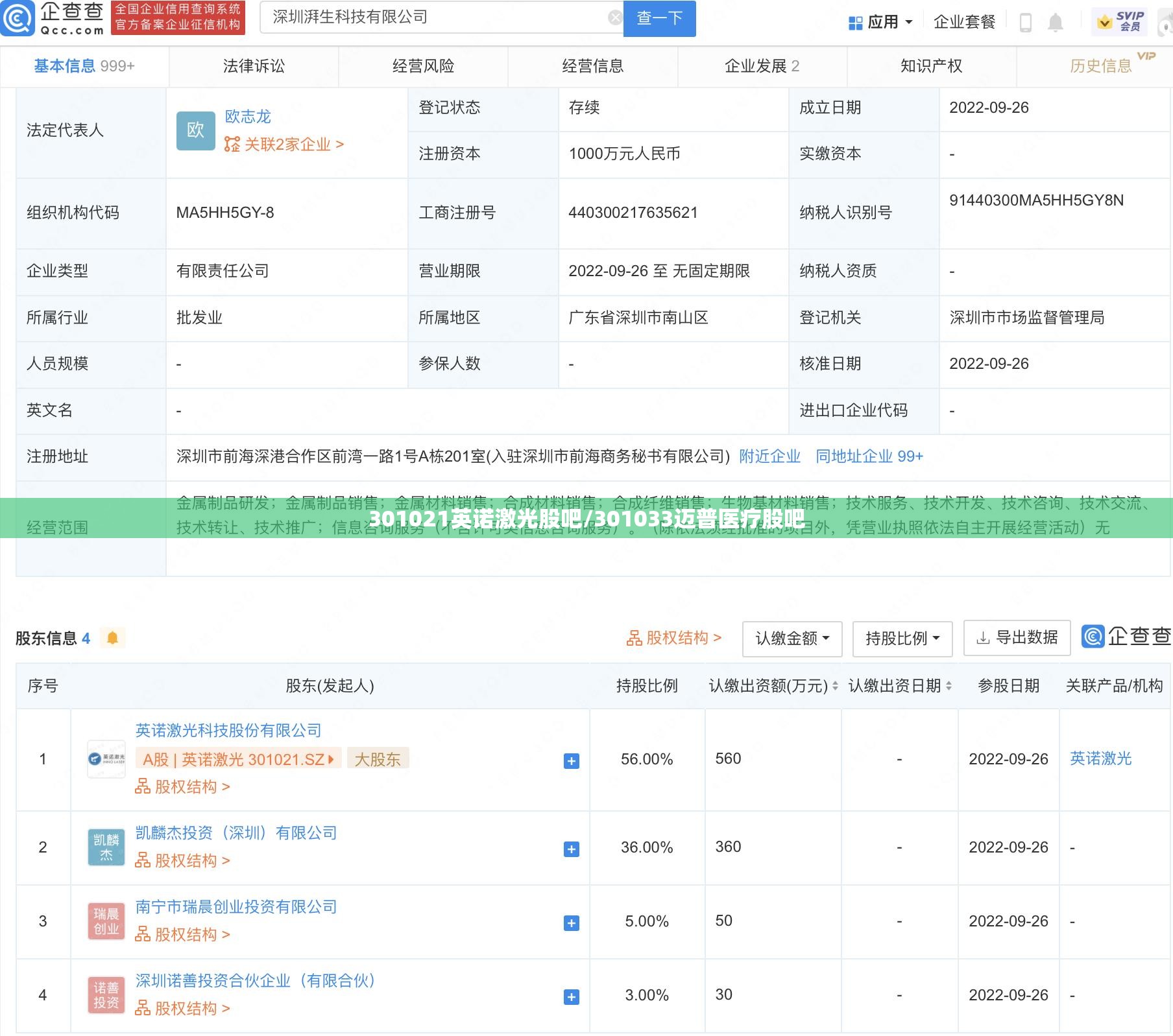 301021英诺激光股吧/301033迈普医疗股吧 301021英诺激光股吧/301033迈普医疗股吧