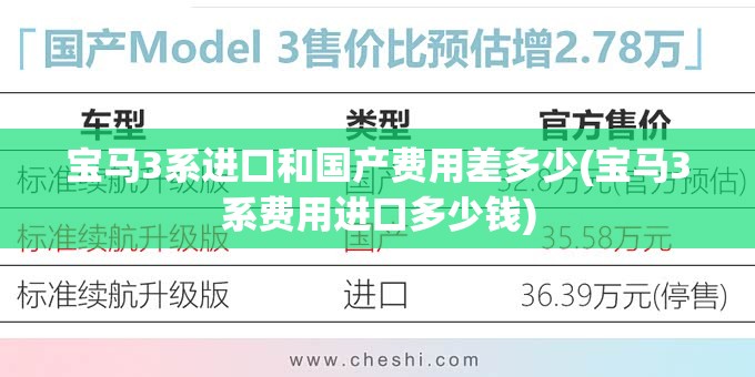 宝马3系进口和国产费用差多少(宝马3系费用进口多少钱) 宝马3系进口和国产费用差多少(宝马3系费用进口多少钱)