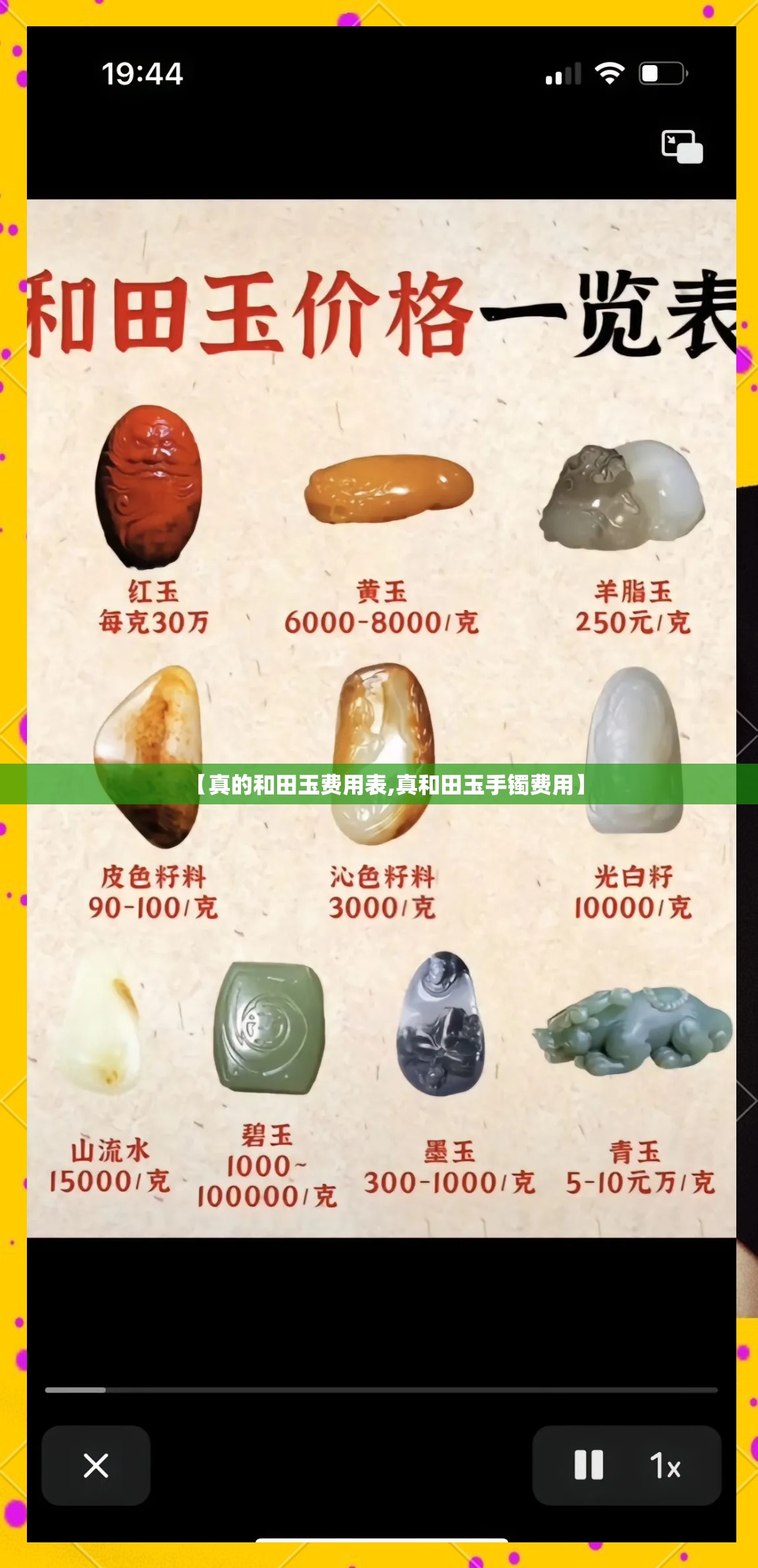 【真的和田玉费用表,真和田玉手镯费用】